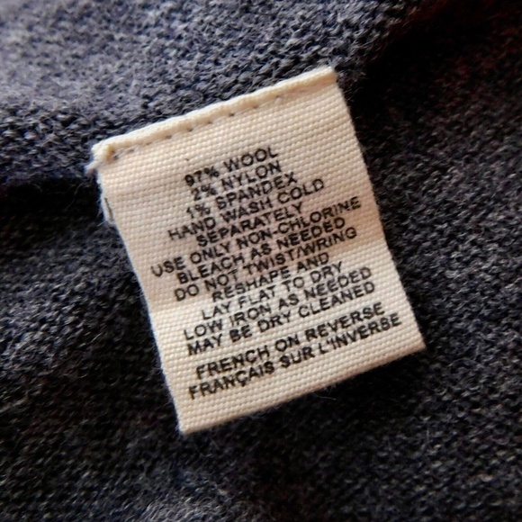 Anthropologie MOTH Gray Wool Ha'penny Cardigan Ruffled Cinched Tie Neck Medium - Picture 10 of 11